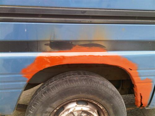 Bedford Rascal (Ernie) rear wheel arch repair