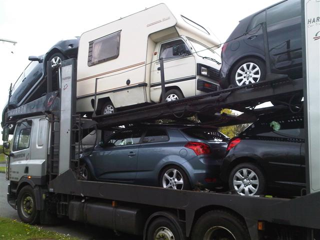 Bedford Bambi on the transport truck