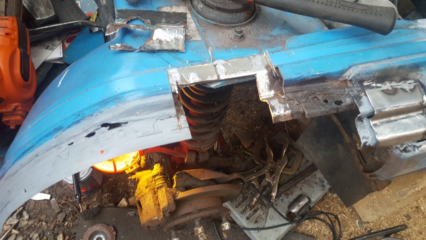 Bedford Rascal wheel arch repair