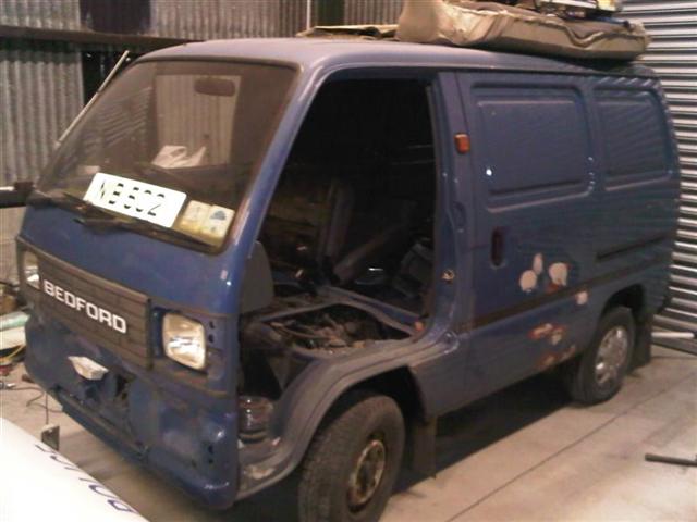 Bedford Rascal under restoration